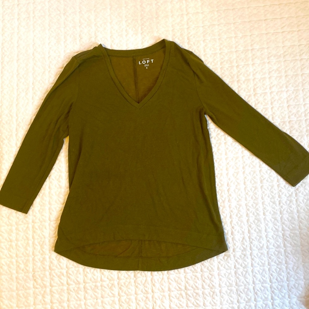 Ultra Soft LOFT 3/4 length t-shirt.